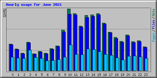 Hourly usage for June 2021