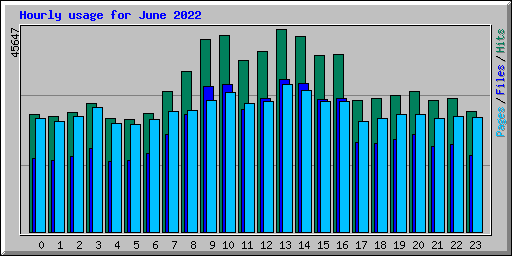 Hourly usage for June 2022