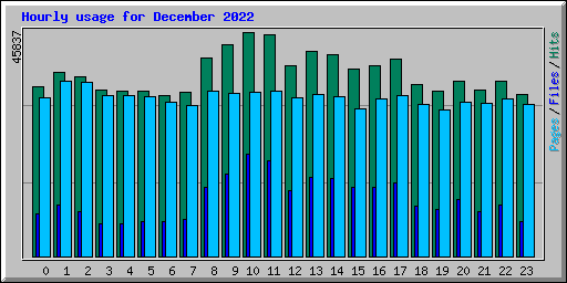 Hourly usage for December 2022