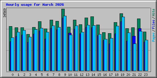 Hourly usage for March 2026