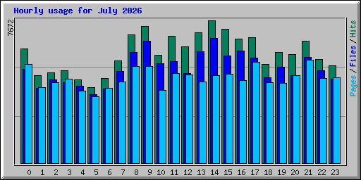 Hourly usage for July 2026